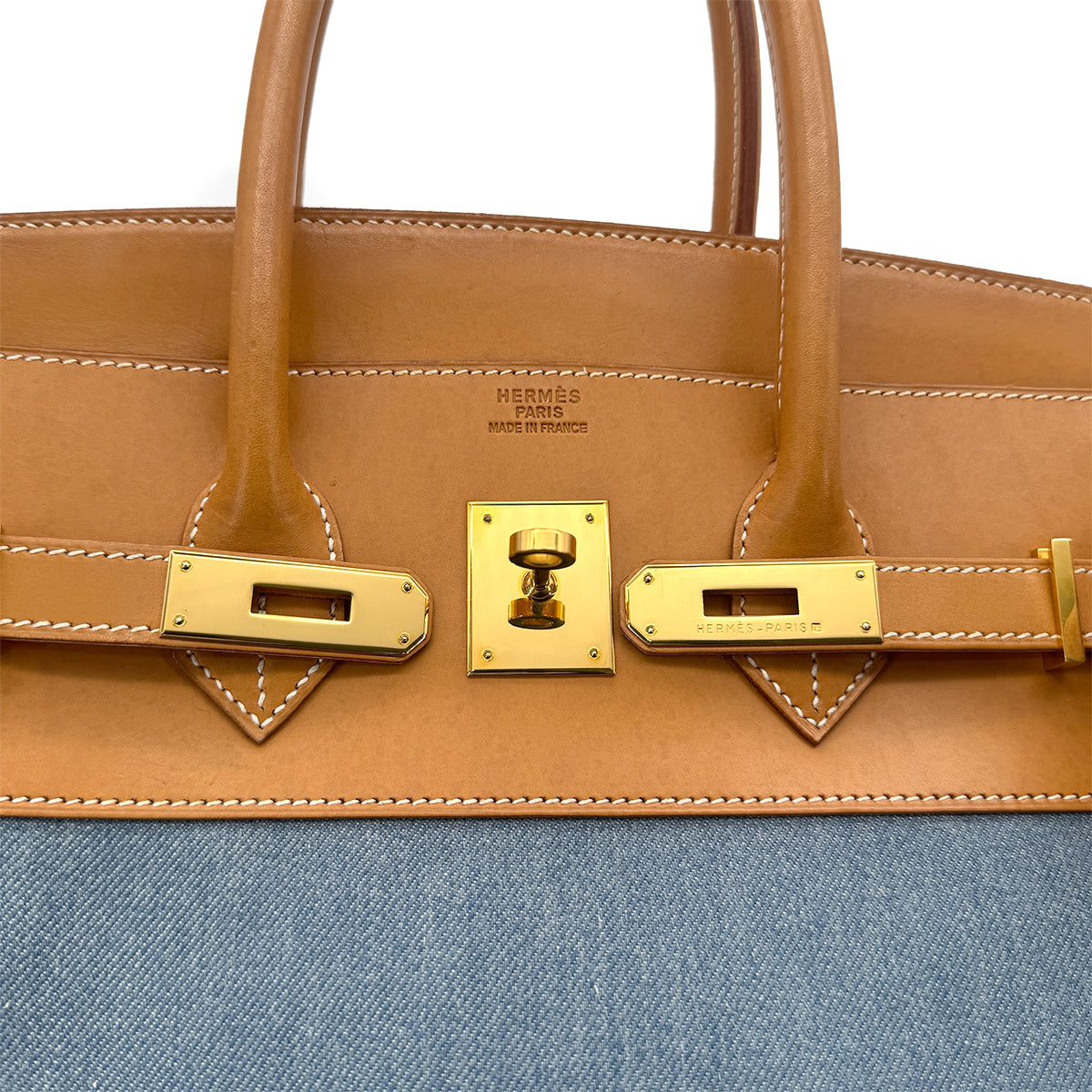 HERMES BIRKIN 35 BLUE JEAN NATURAL TOILET JEAN VALENIA HAND BAG □A GHW 90273076