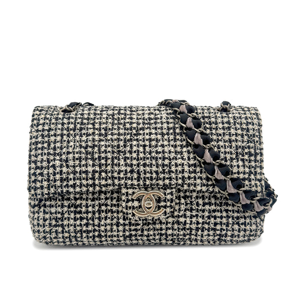 CHANEL MATELASSE CHAIN SHOULDER BAG BLACK TWEED 90273077 - PURPOSE