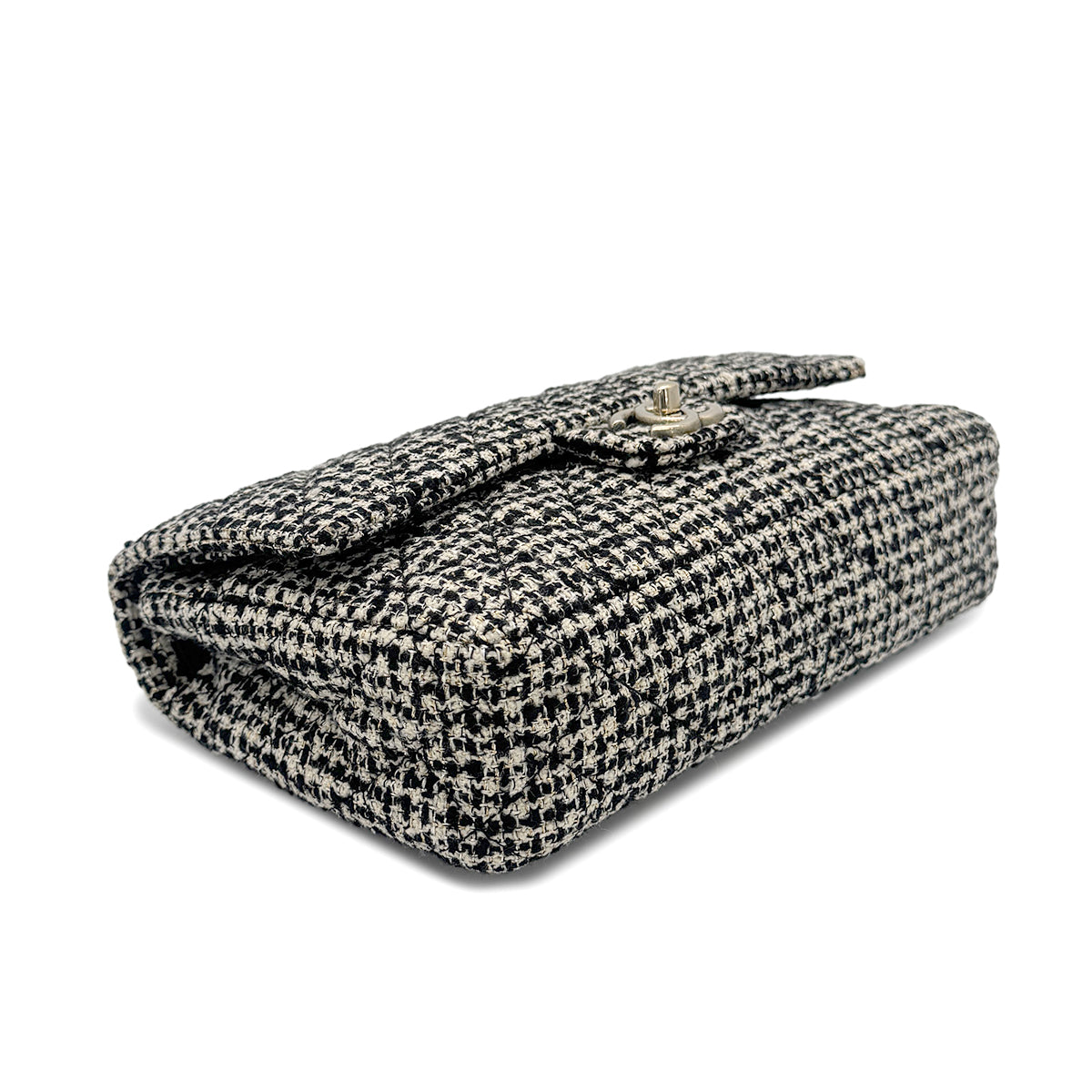 CHANEL MATELASSE CHAIN SHOULDER BAG BLACK TWEED 90273077