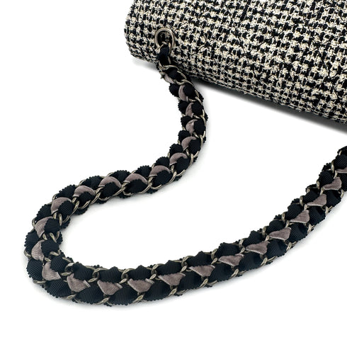 CHANEL MATELASSE CHAIN SHOULDER BAG BLACK TWEED 90273077 - PURPOSE