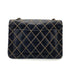 CHANEL VINTAGE WILD STITCH CHAIN SHOULDER BAG BLACK LEATHER 90273376 - PURPOSE