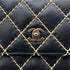 CHANEL VINTAGE WILD STITCH CHAIN SHOULDER BAG BLACK LEATHER 90273376 - PURPOSE