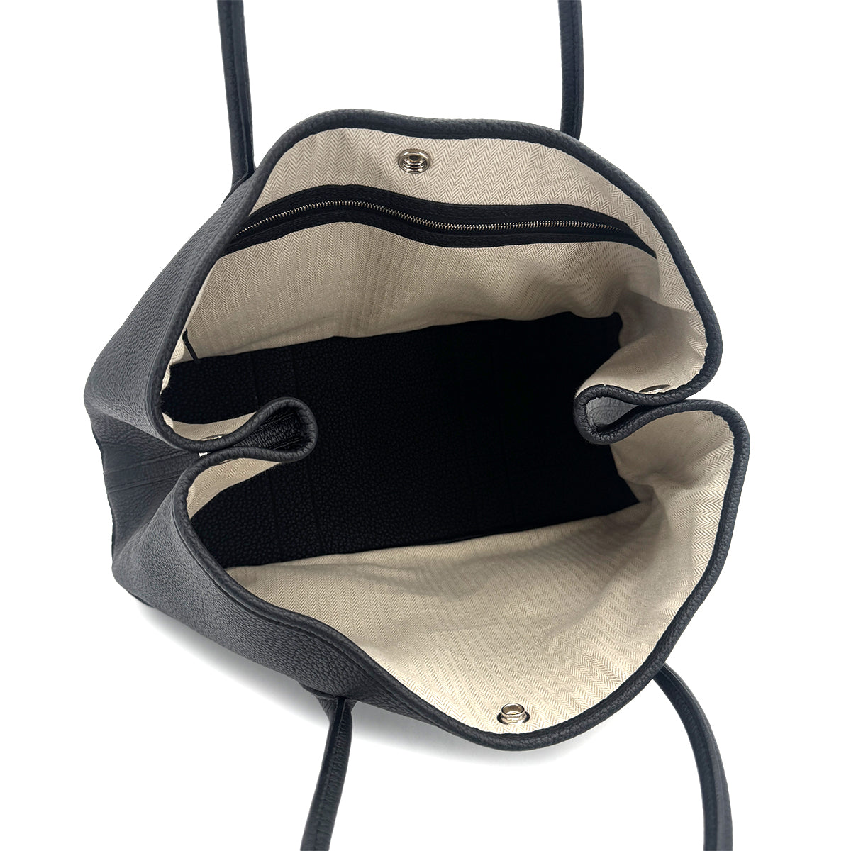 HERMES GARDEN PARTY PM BLACK VEAU NEGONDA TOTE BAG D 90273383