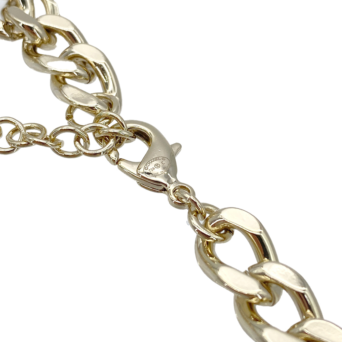 CHANEL COCOMARK HEART CHAIN BELT RHINESTONE F24C 90273389