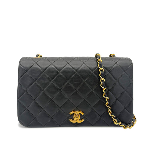CHANEL VINTAGE FULL FLAP CHAIN SHOULDER BAG KHAKI LAMB SKIN 90273869 - PURPOSE