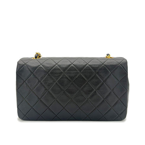 CHANEL VINTAGE FULL FLAP CHAIN SHOULDER BAG KHAKI LAMB SKIN 90273869 - PURPOSE