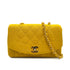 CHANEL VINTAGE DIANA SMALL CHAIN SHOULDER BAG YELLOW LINEN 90273870 - PURPOSE