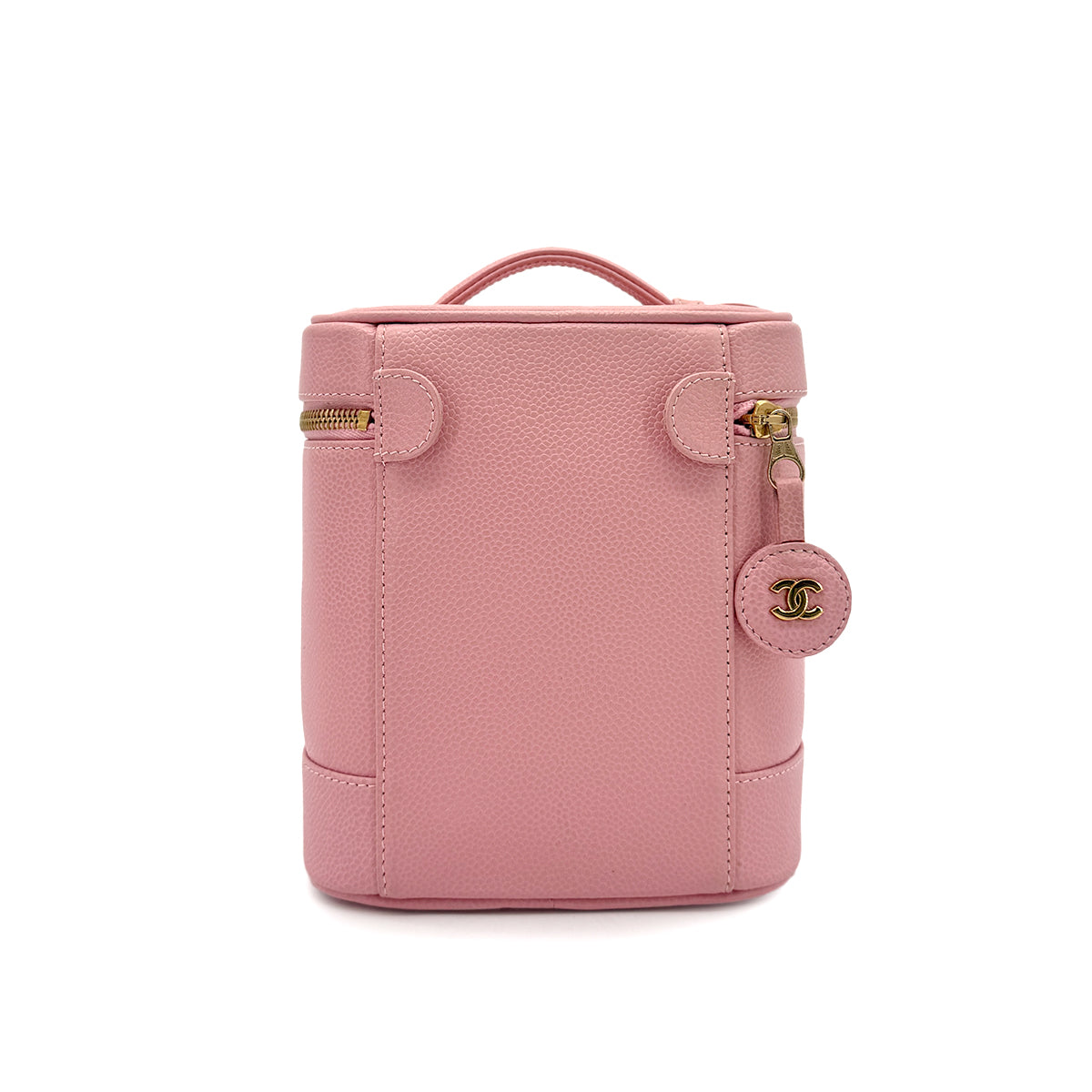 CHANEL VINTAGE VANITY HAND BAG PINK CAVIAR SKIN 90273872