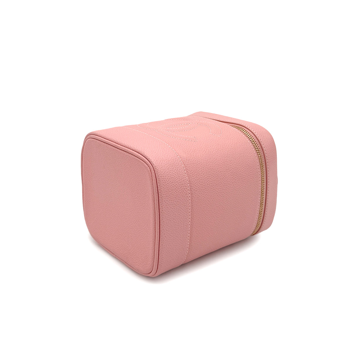 CHANEL VINTAGE VANITY HAND BAG PINK CAVIAR SKIN 90273872