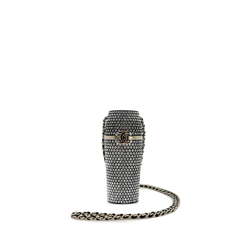 CHANEL LIP CASE CHAIN SHOULDER BAG COCOMARK RHINESTONE BLACK B21V 90273874 - PURPOSE