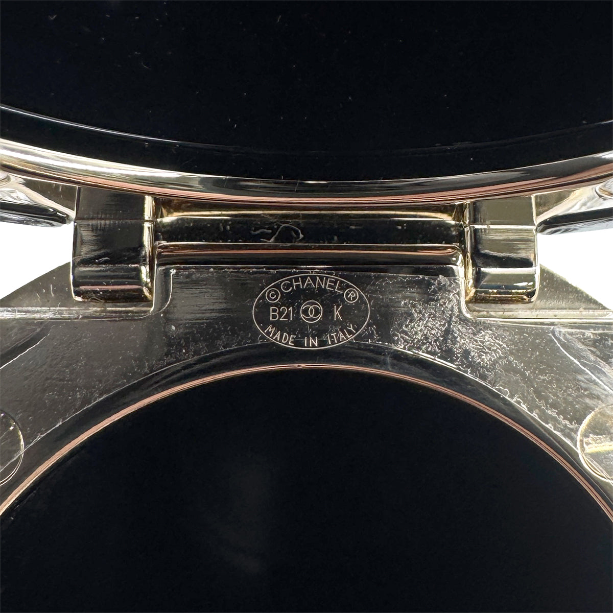 CHANEL LIP CASE CHAIN SHOULDER BAG COCOMARK RHINESTONE BLACK B21V 90273874