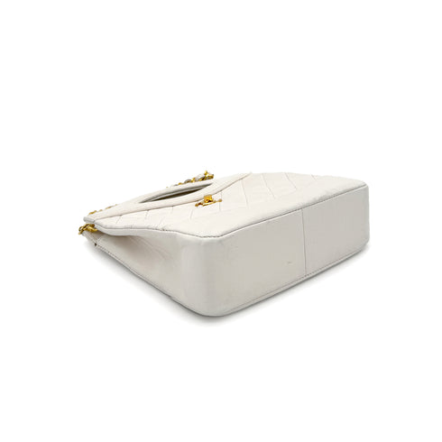 CHANEL VINTAGE 2WAY HAND CHAIN SHOULDER BAG WHITE LAMB SKIN 90273879 - PURPOSE