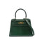 HERMES MINI KELLY SELLIER GREEN LIZARD HAND SHOULDER BAG 〇T GHW 90273881