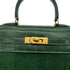 HERMES MINI KELLY SELLIER GREEN LIZARD HAND SHOULDER BAG 〇T GHW 90273881