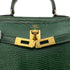 HERMES MINI KELLY SELLIER GREEN LIZARD HAND SHOULDER BAG 〇T GHW 90273881