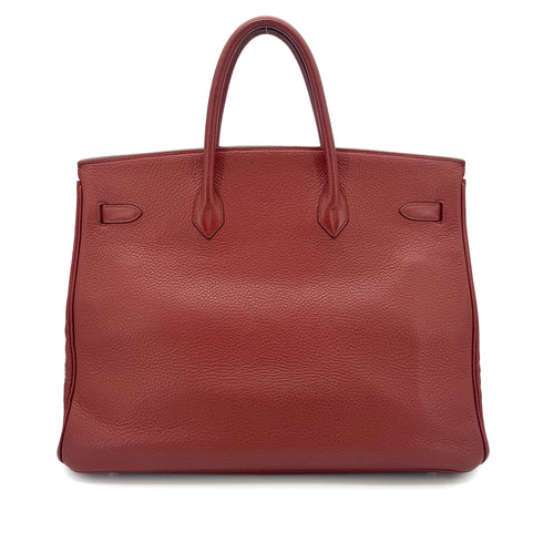 HERMES BIRKIN 40 BRIQUE TAURILLON CLEMENCE HAND BAG □D GHW 90273884 - PURPOSE