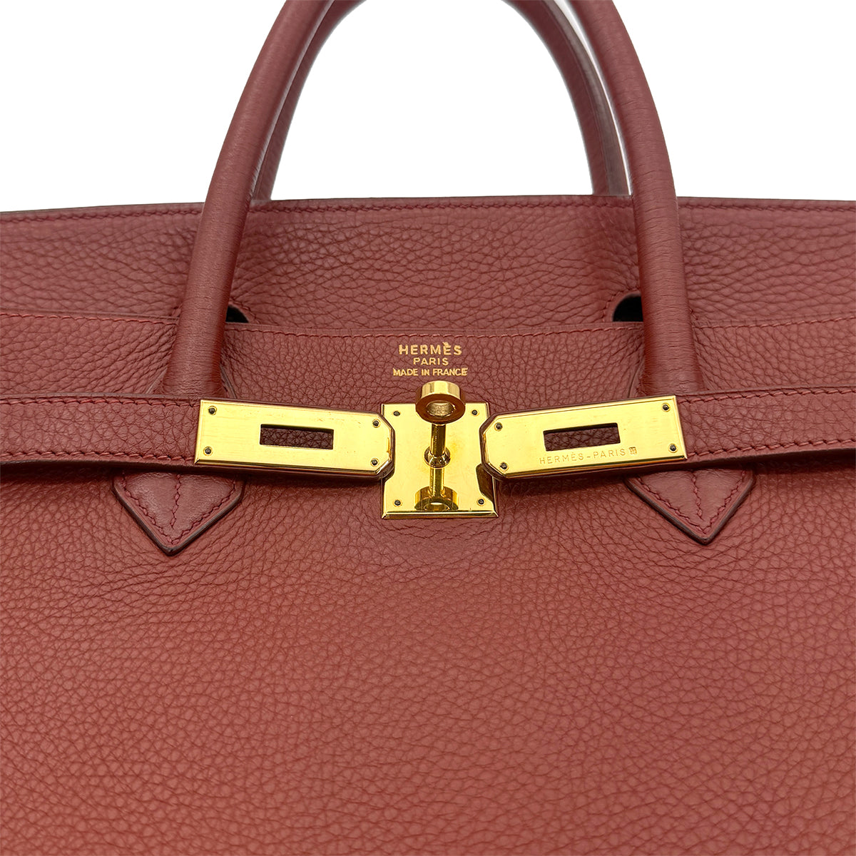 HERMES BIRKIN 40 BRIQUE TAURILLON CLEMENCE HAND BAG □D GHW 90273884