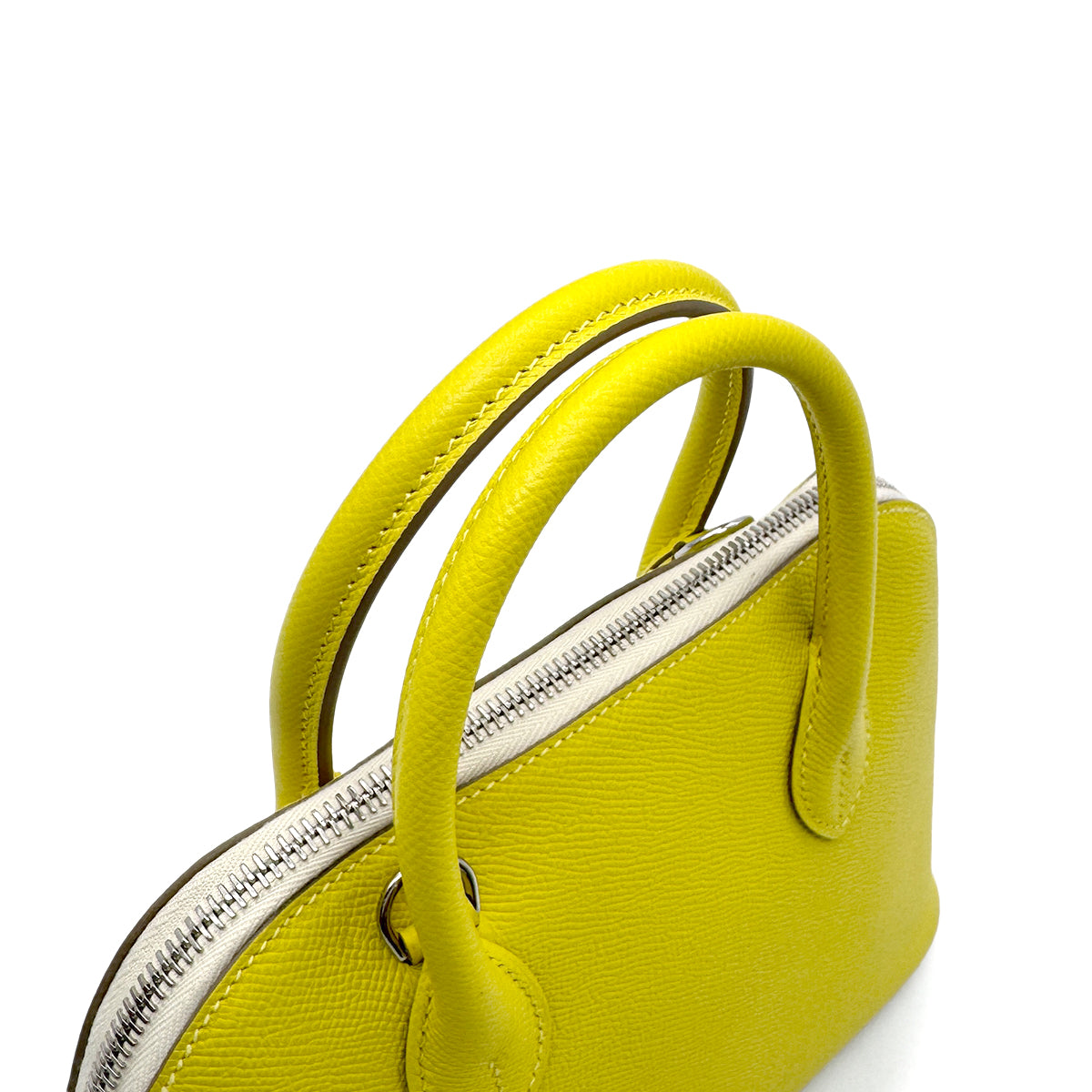 HERMES BOLIDE 1923 25 LIME MAUVE SYLVESTRE NATA EPSOM HAND SHOULDER BAG U 90273887