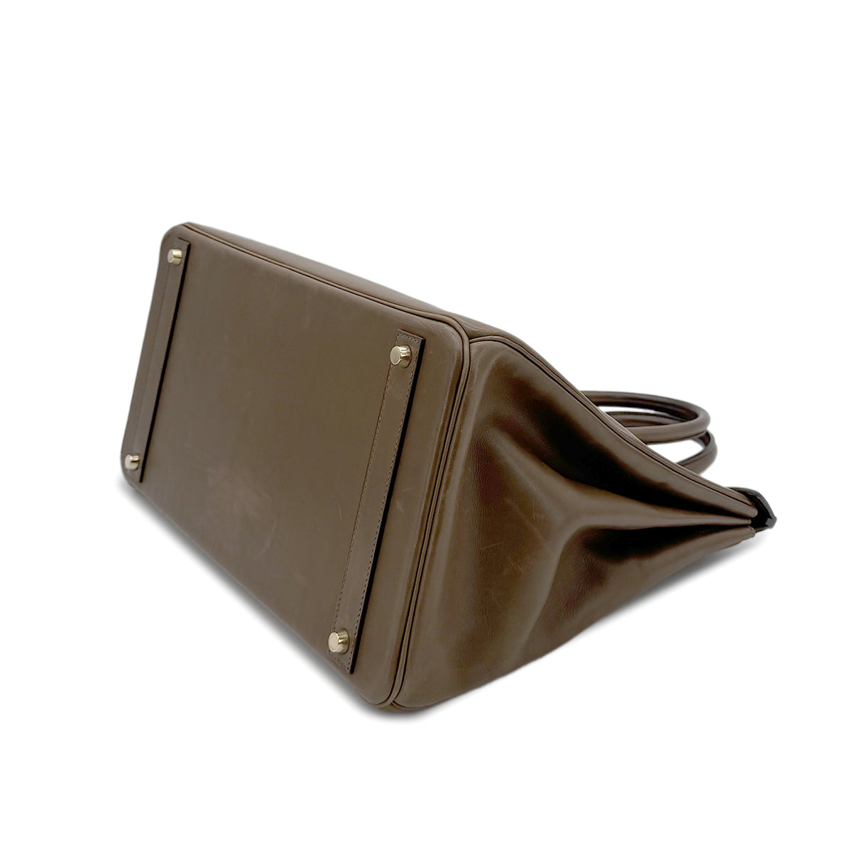 HERMES BIRKIN 40 OLIVE VEAU BARENIA HAND BAG □E GHW 90273888