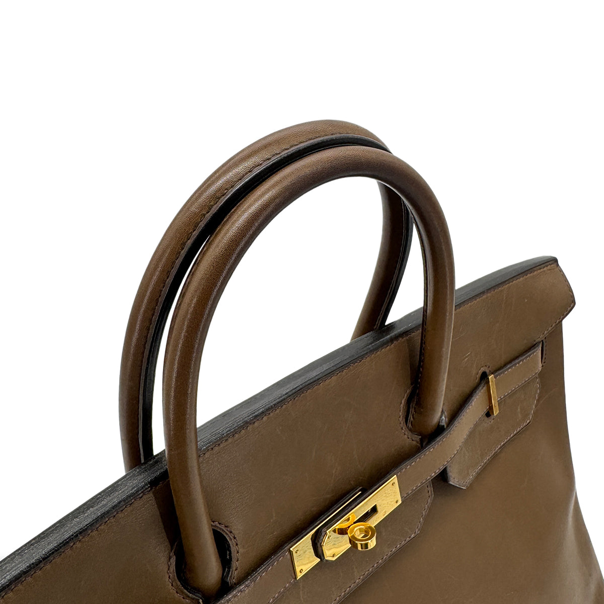 HERMES BIRKIN 40 OLIVE VEAU BARENIA HAND BAG □E GHW 90273888