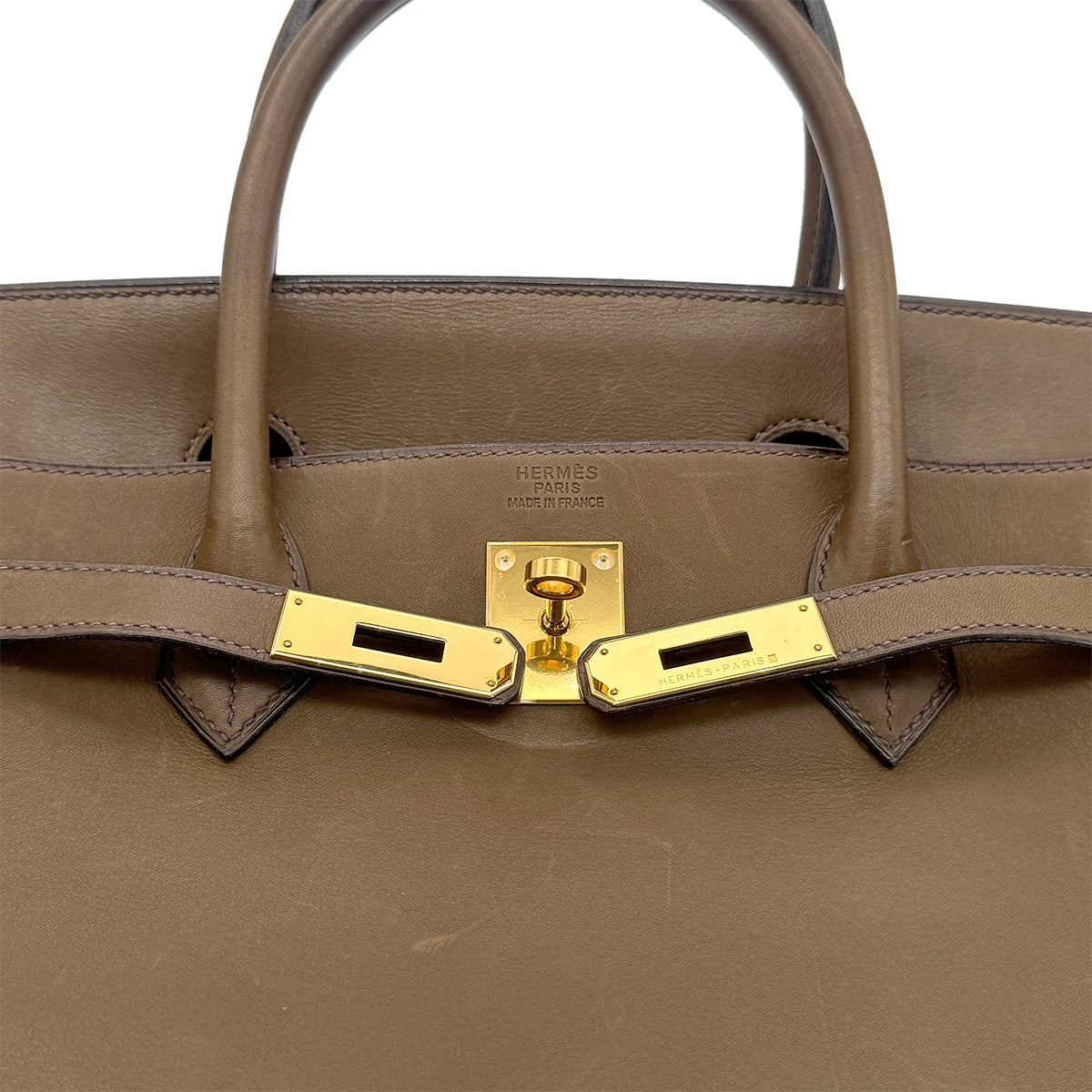 HERMES BIRKIN 40 OLIVE VEAU BARENIA HAND BAG □E GHW 90273888