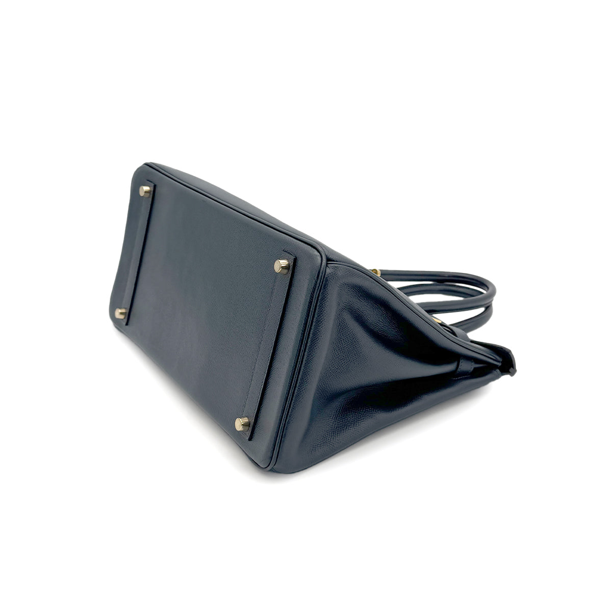 HERMES BIRKIN 35 BLUE INDIGO COUCHEVEL HAND BAG □C GHW 90273891