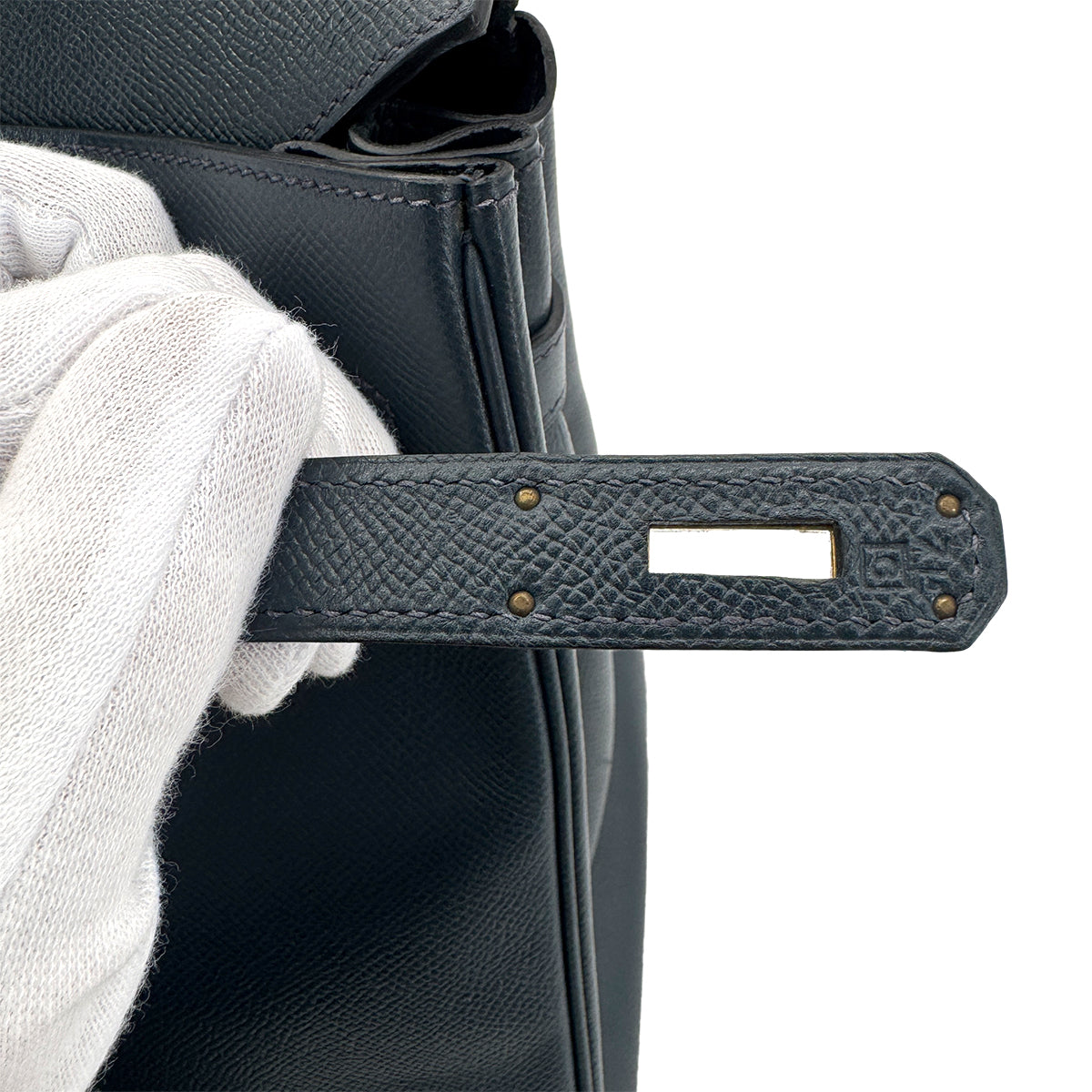 HERMES BIRKIN 35 BLUE INDIGO COUCHEVEL HAND BAG □C GHW 90273891