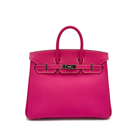 HERMES CANDY BIRKIN 25 ROSE TYRIEN RUBIS VEAU EPSOM HAND BAG □O SHW 90273892