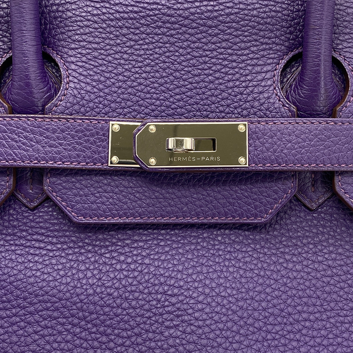 HERMES SHOULDER BIRKIN 42 ULTRA VIOLET TAURILLON CLEMENCE HAND BAG □N SHW 90273893