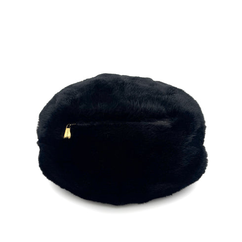 CHANEL VINTAGE COCOMARK ARM WARMER CHAIN SHOULDER BAG BLACK FUR 90273898 - PURPOSE
