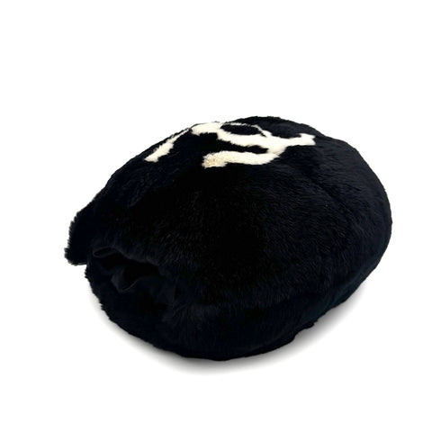 CHANEL VINTAGE COCOMARK ARM WARMER CHAIN SHOULDER BAG BLACK FUR 90273898 - PURPOSE