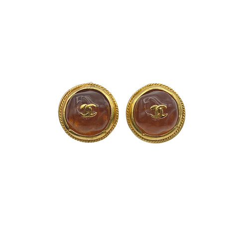 CHANEL VINTAGE EARRINGS COCOMARK ROUND ACCESSORY 99A 90273903 - PURPOSE