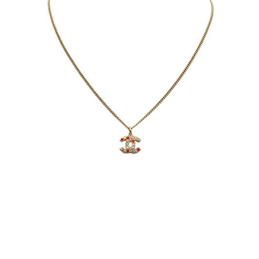 CHANEL NECKLACE COCOMARK RHINESTONE MULTICOLOR ACCESSORY 04A 90273905