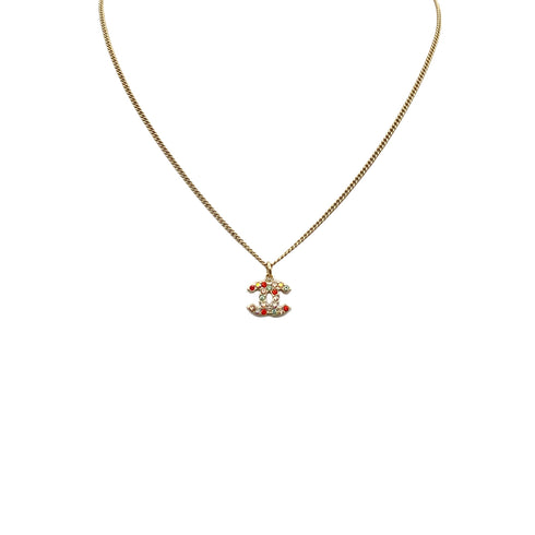 CHANEL NECKLACE COCOMARK RHINESTONE MULTICOLOR ACCESSORY 04A 90273905 - PURPOSE