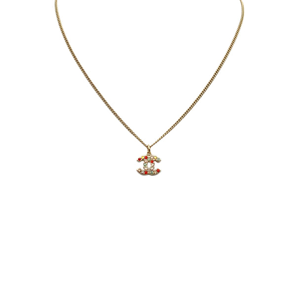 CHANEL NECKLACE COCOMARK RHINESTONE MULTICOLOR ACCESSORY 04A 90273905 - PURPOSE