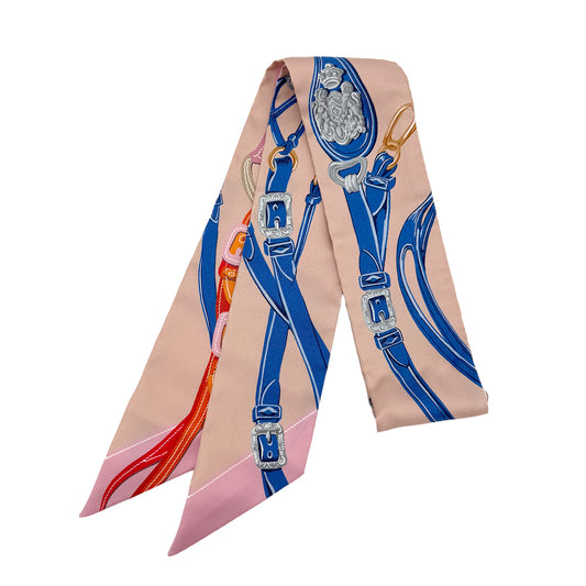 HERMES TWILLY BRIDES DE GALA APPLIQ SCARF MULTICOLOR SILK 90273906