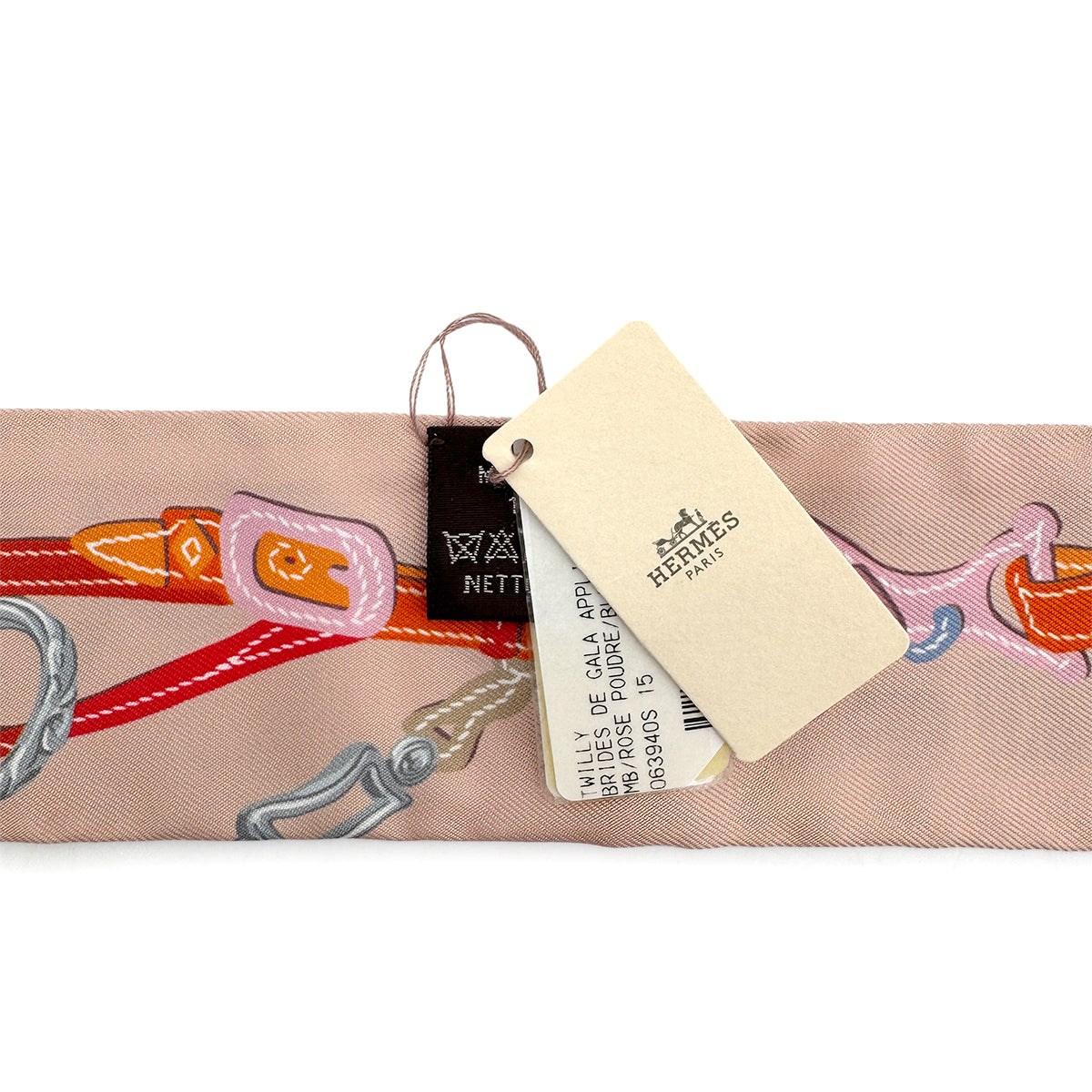 HERMES TWILLY BRIDES DE GALA APPLIQ SCARF MULTICOLOR SILK 90273906