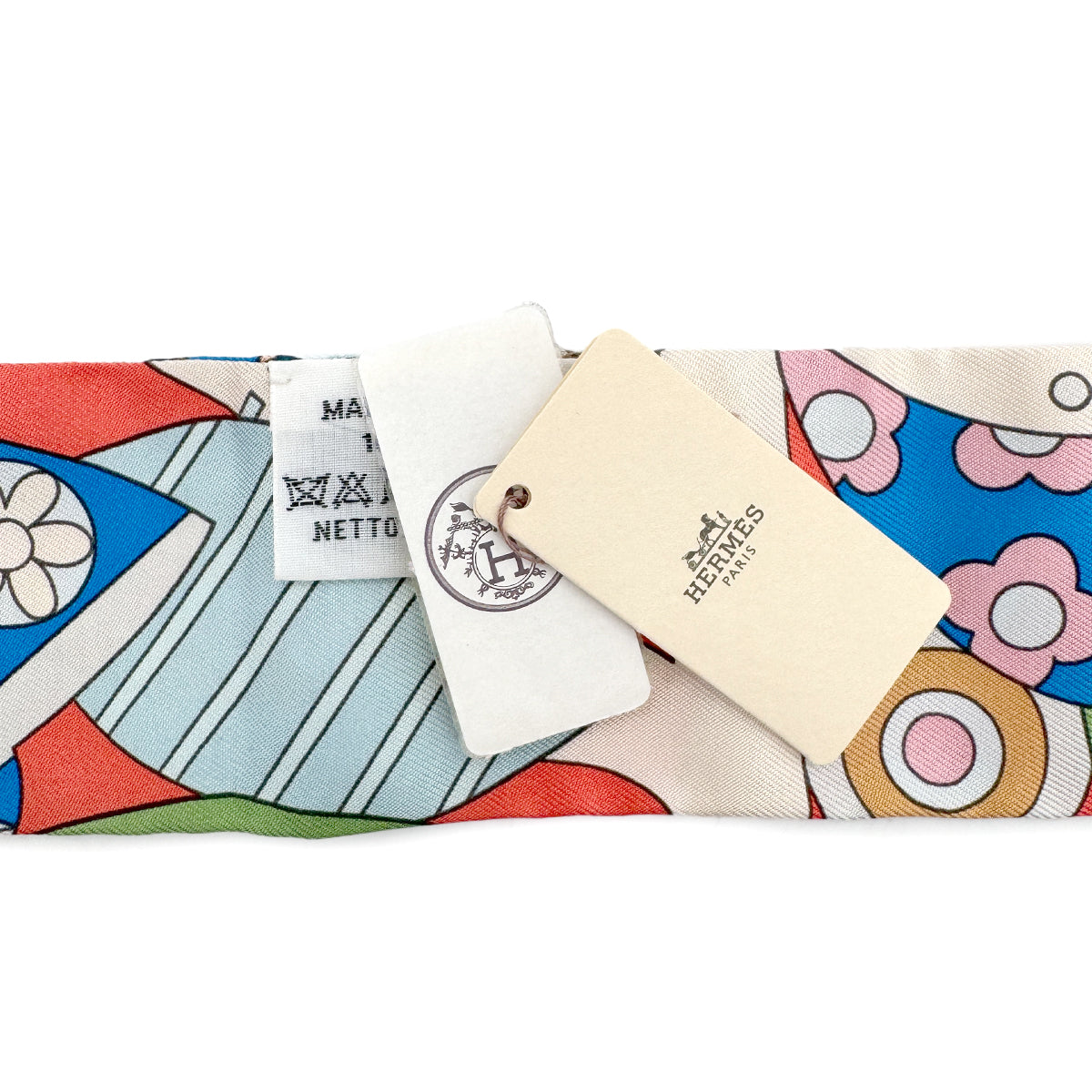 HERMES TWILLY LES MURMURES DE LA FORET SCARF MULTICOLOR SILK 90273908