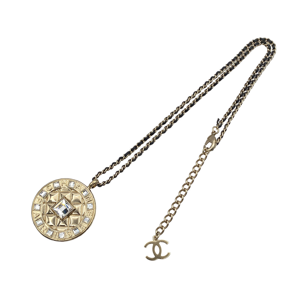 CHANEL NECKLACE LOGO RHINESTONE ACCESSORY B20C 90273912