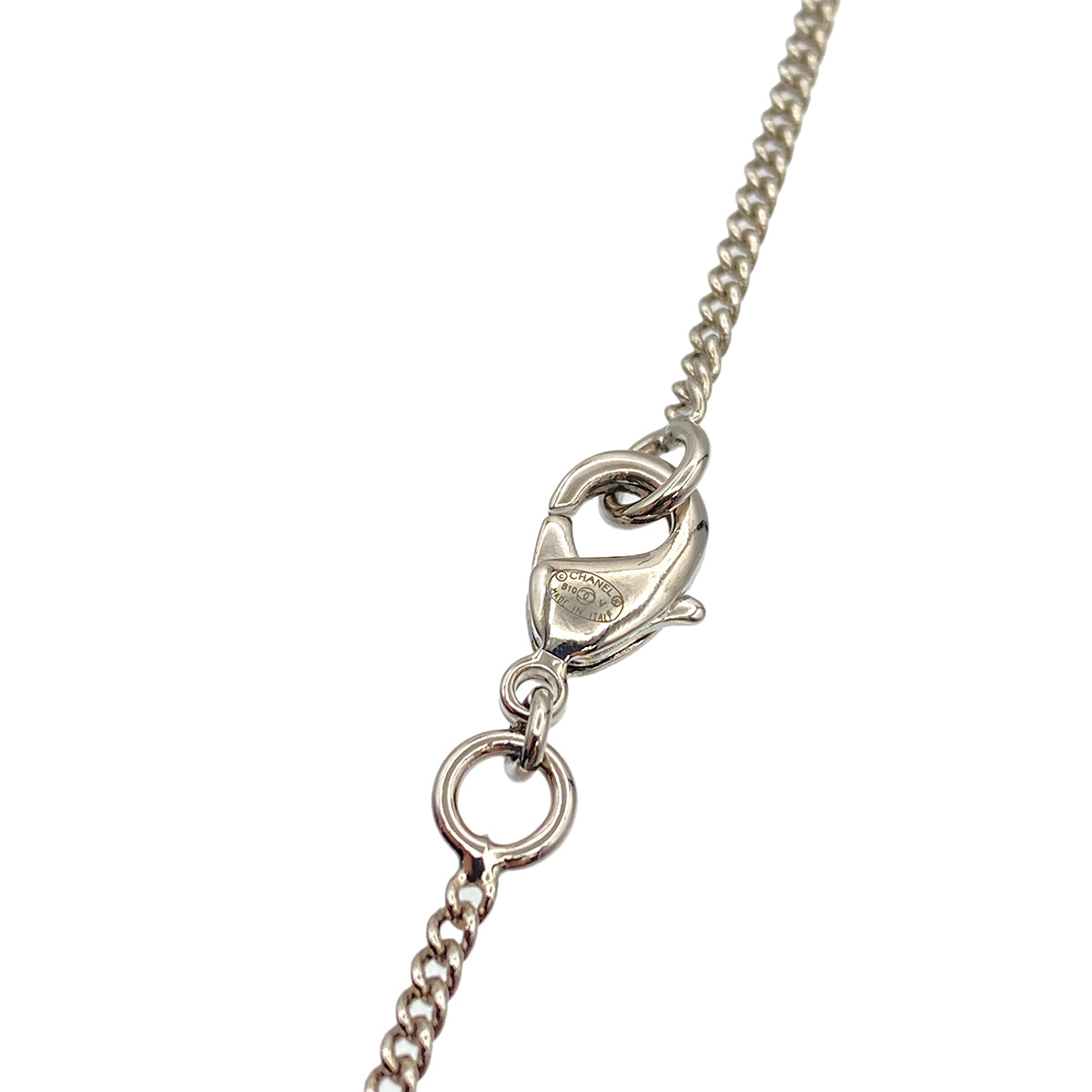 CHANEL NECKLACE COCOMARK RHINESTONE SILVER ACCESSORY B10V 90273914
