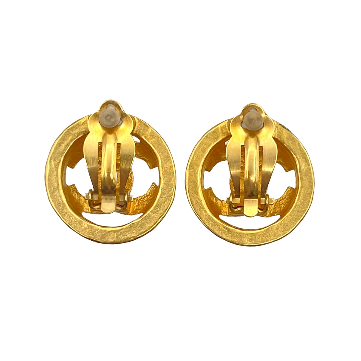 CHANEL VINTAGE EARRINGS COCOMARK ROUND ACCESSORY 94P 90273916