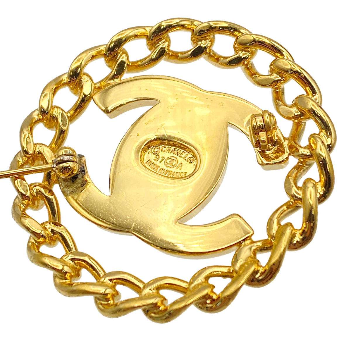 CHANEL VINTAGE TURN LOCK COCOMARK BROOCH GOLD 97A ACCESSORY 90273917