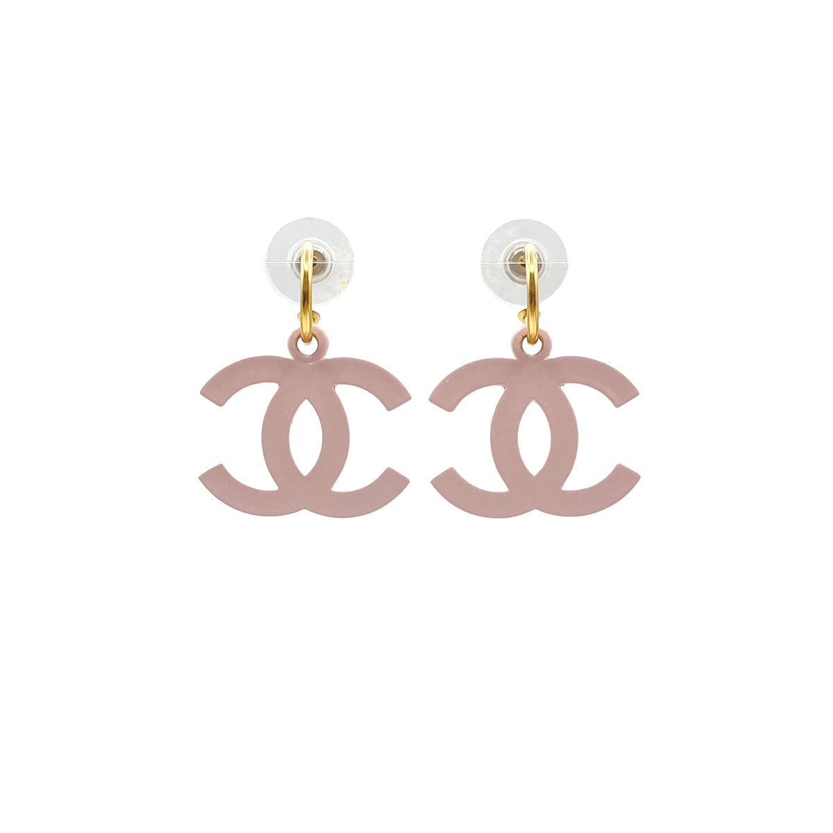 CHANEL EARRINGS COCOMARK SWING PINK ACCESSORY 03S 90273924