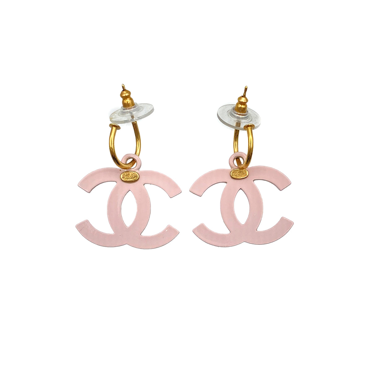 CHANEL EARRINGS COCOMARK SWING PINK ACCESSORY 03S 90273924