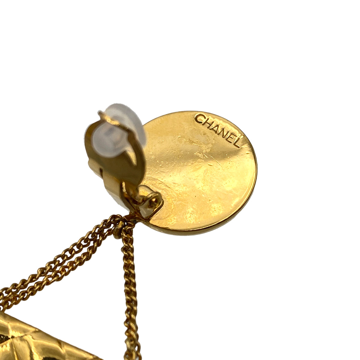 CHANEL VINTAGE EARRINGS COCOMARK MATELASSE BAG MOTIF ACCESSORY 90273930