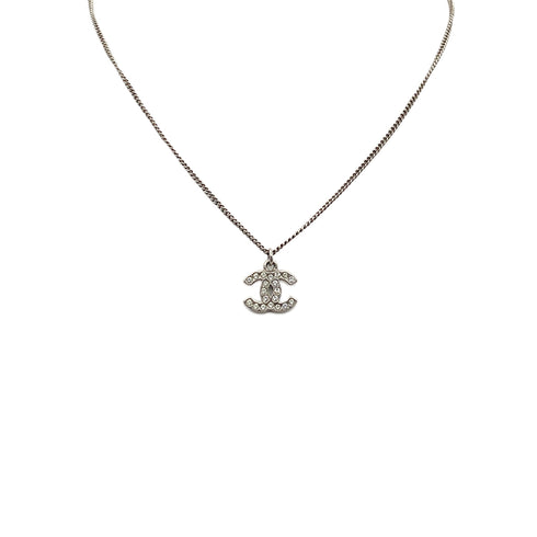 CHANEL NECKLACE COCOMARK RHINESTONE SILVER ACCESSORY 10V 90273937 - PURPOSE