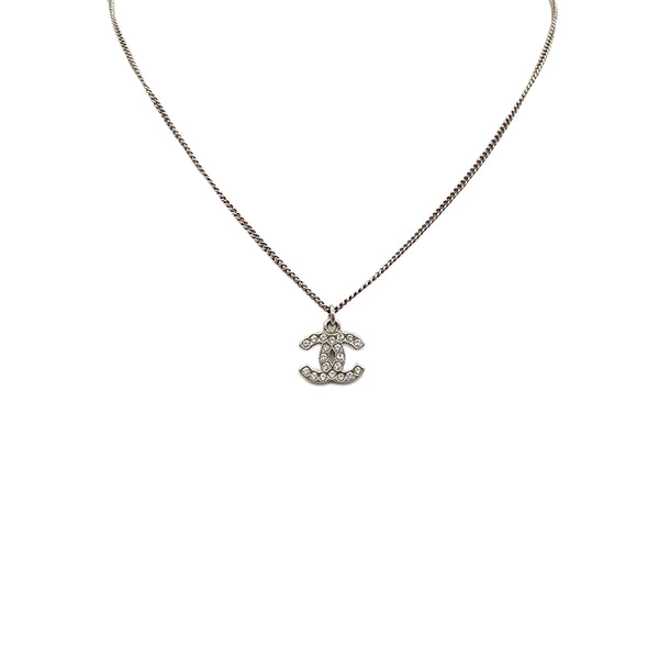 CHANEL NECKLACE COCOMARK RHINESTONE SILVER ACCESSORY 10V 90273937 - PURPOSE