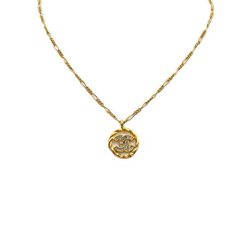 CHANEL VINTAGE NECKLACE COCOMARK RHINESTONE ACCESSORY 90273939