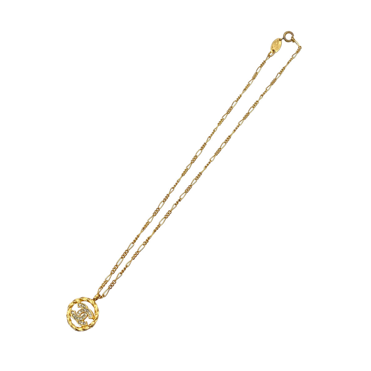 CHANEL VINTAGE NECKLACE COCOMARK RHINESTONE ACCESSORY 90273939