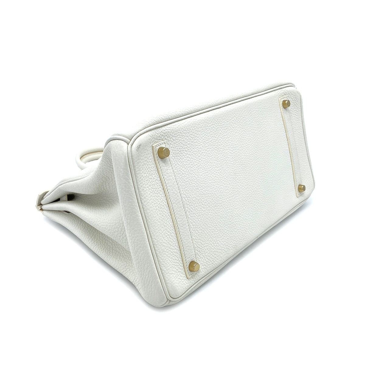 HERMES BIRKIN 35 WHITE TAURILLON CLEMENCE HAND BAG □N GHW 90274035